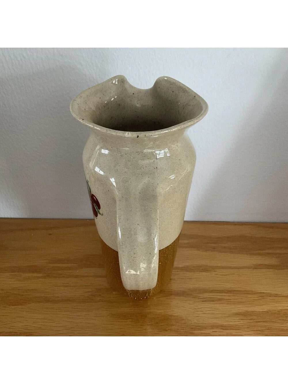 Monroe Salt Works Pitcher Fruits Harvest Motif 7 3/4